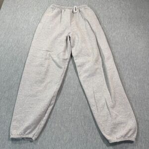 VTG Hanes Sweatpants Men Small Gray Cuffed Classic Style Y2K Pockets